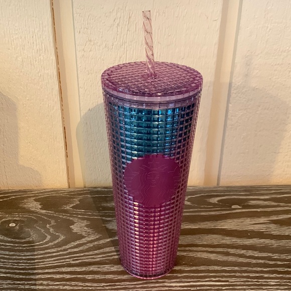 💕💕SOLD Brand New Starbucks Pink and Blue Ombre Grid Venti Cold Cup💕💕 - Picture 5 of 5